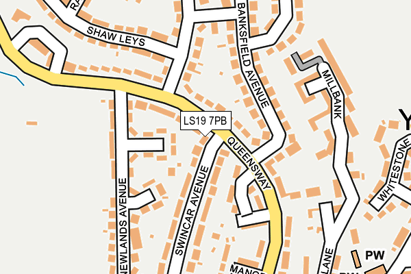 LS19 7PB map - OS OpenMap – Local (Ordnance Survey)