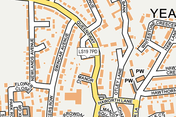 LS19 7PD map - OS OpenMap – Local (Ordnance Survey)