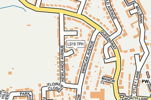 LS19 7PH map - OS OpenMap – Local (Ordnance Survey)