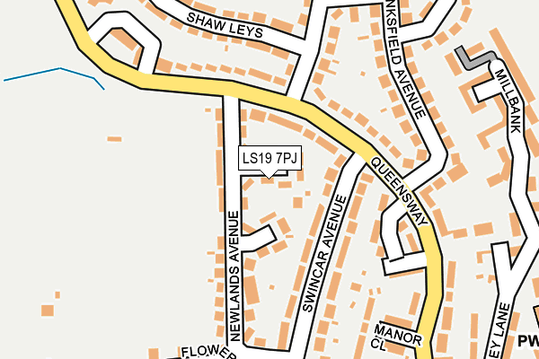LS19 7PJ map - OS OpenMap – Local (Ordnance Survey)