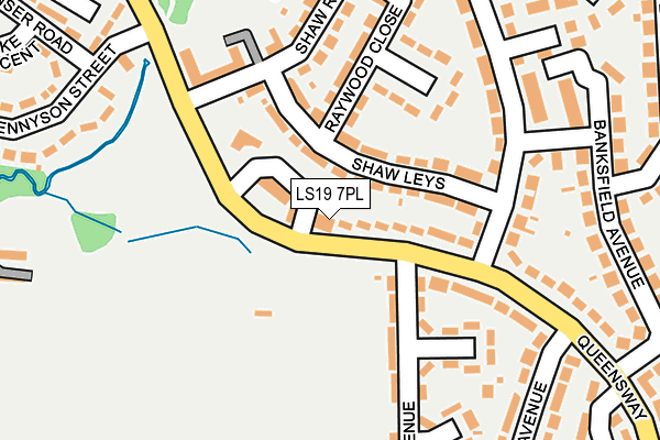LS19 7PL map - OS OpenMap – Local (Ordnance Survey)