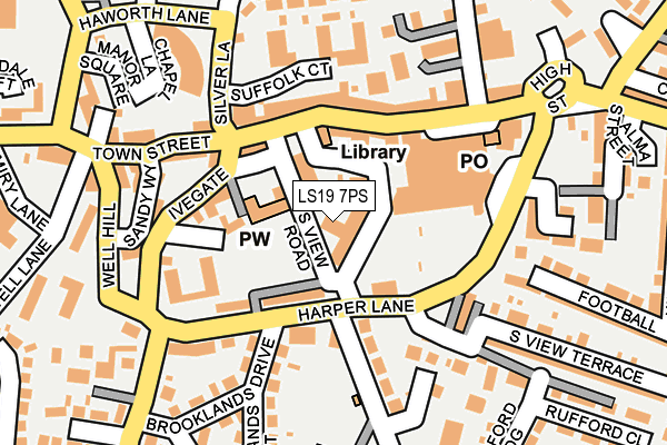 LS19 7PS map - OS OpenMap – Local (Ordnance Survey)