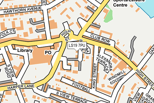 LS19 7PU map - OS OpenMap – Local (Ordnance Survey)