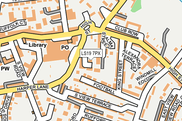 LS19 7PX map - OS OpenMap – Local (Ordnance Survey)