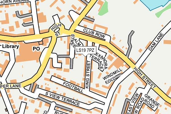 LS19 7PZ map - OS OpenMap – Local (Ordnance Survey)