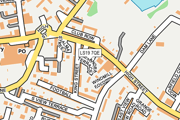 LS19 7QE map - OS OpenMap – Local (Ordnance Survey)