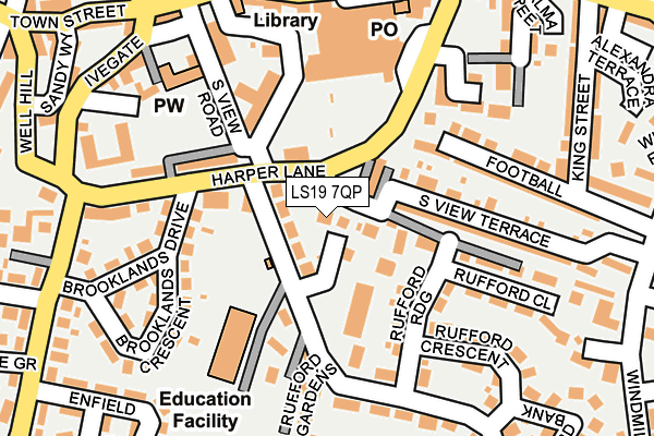 LS19 7QP map - OS OpenMap – Local (Ordnance Survey)