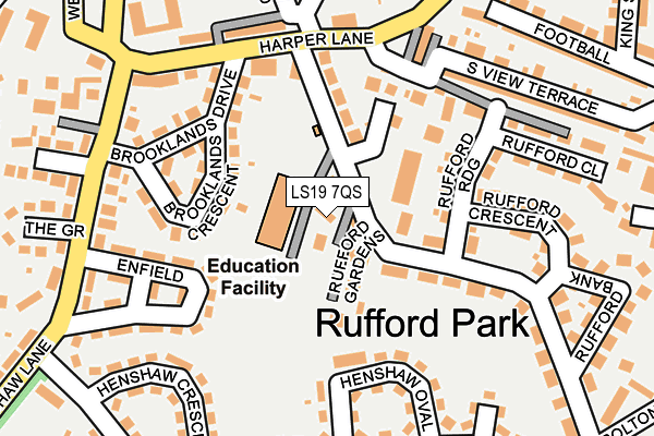 LS19 7QS map - OS OpenMap – Local (Ordnance Survey)