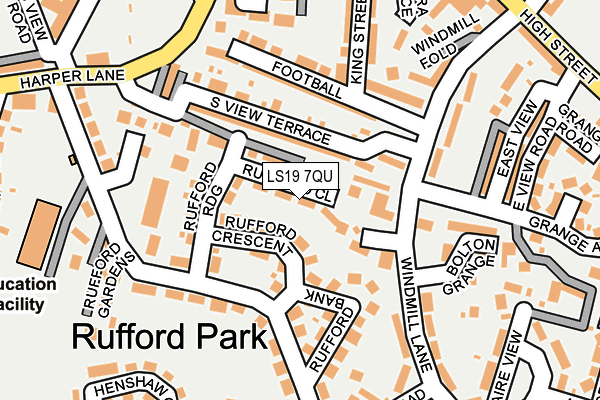 LS19 7QU map - OS OpenMap – Local (Ordnance Survey)