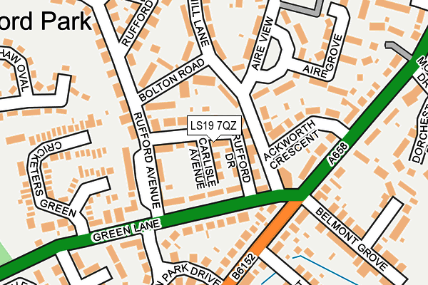 LS19 7QZ map - OS OpenMap – Local (Ordnance Survey)