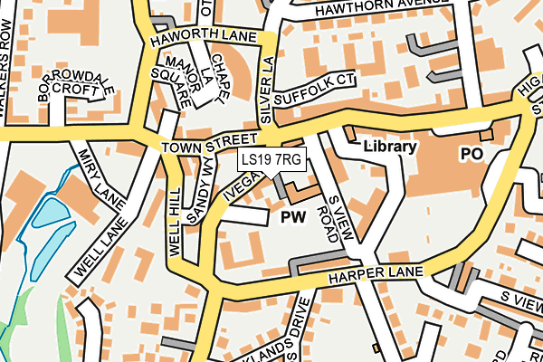 LS19 7RG map - OS OpenMap – Local (Ordnance Survey)