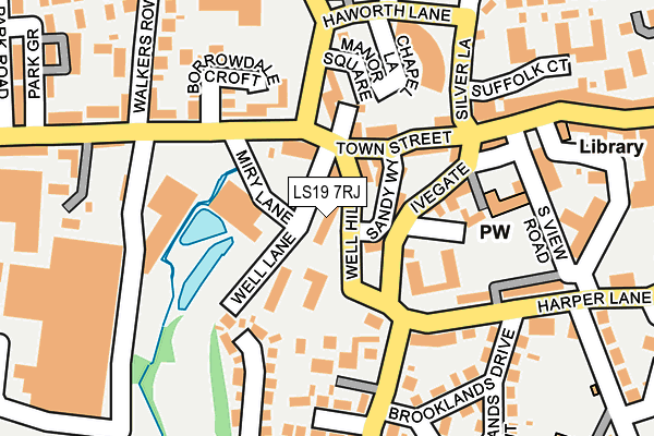 LS19 7RJ map - OS OpenMap – Local (Ordnance Survey)