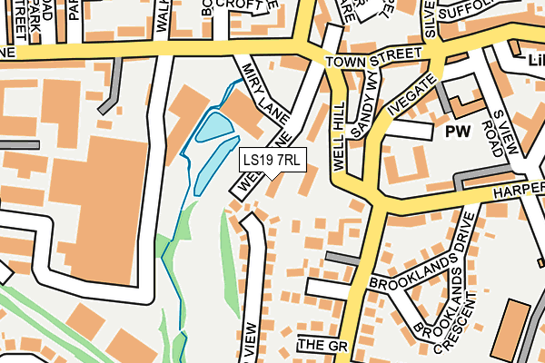 LS19 7RL map - OS OpenMap – Local (Ordnance Survey)