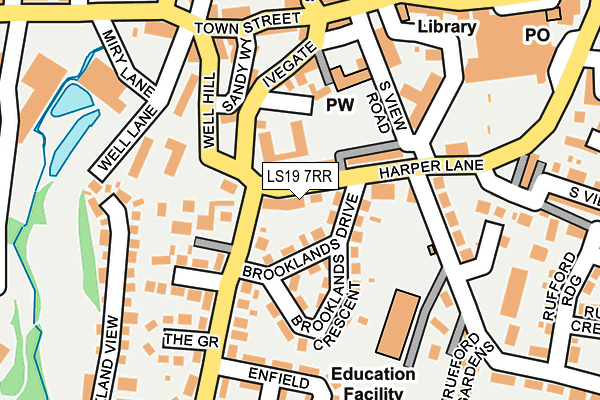 LS19 7RR map - OS OpenMap – Local (Ordnance Survey)