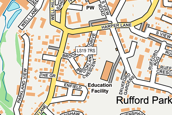 LS19 7RS map - OS OpenMap – Local (Ordnance Survey)