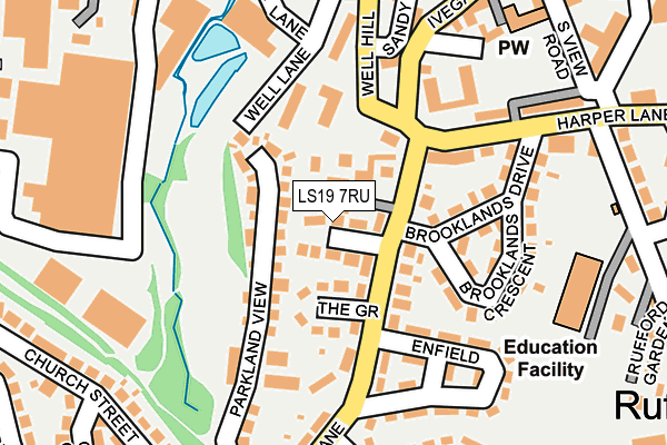 LS19 7RU map - OS OpenMap – Local (Ordnance Survey)