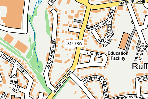 LS19 7RW map - OS OpenMap – Local (Ordnance Survey)
