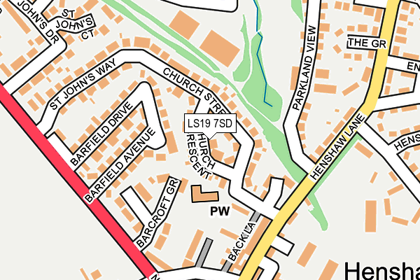 LS19 7SD map - OS OpenMap – Local (Ordnance Survey)