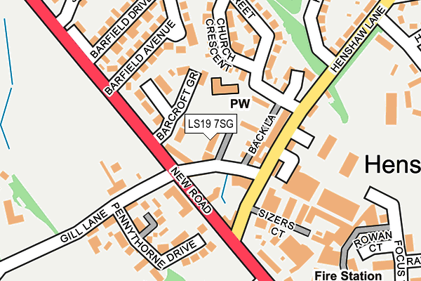 LS19 7SG map - OS OpenMap – Local (Ordnance Survey)