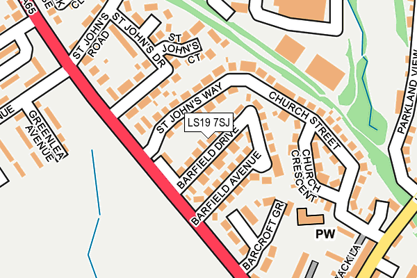 LS19 7SJ map - OS OpenMap – Local (Ordnance Survey)