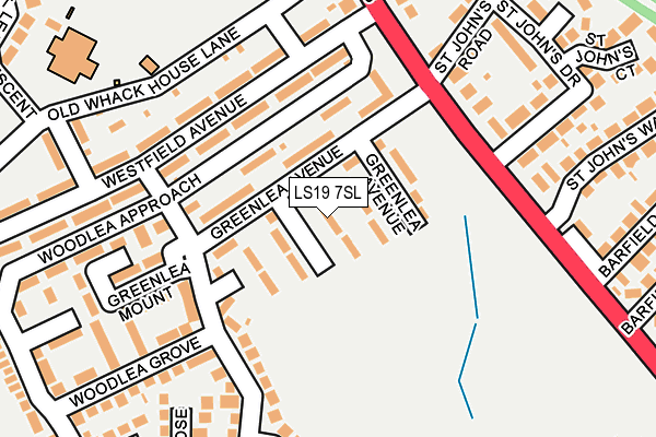 LS19 7SL map - OS OpenMap – Local (Ordnance Survey)