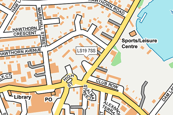 LS19 7SS map - OS OpenMap – Local (Ordnance Survey)