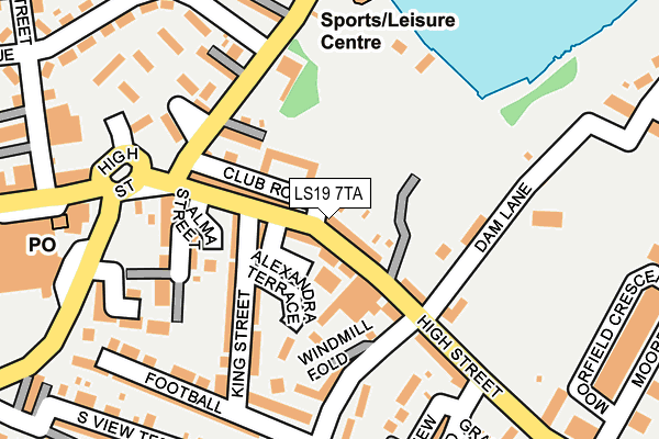 LS19 7TA map - OS OpenMap – Local (Ordnance Survey)