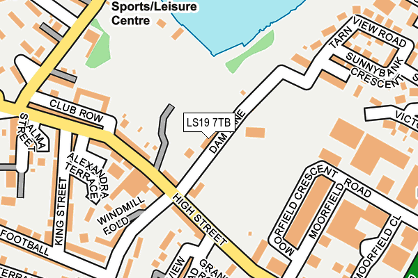 LS19 7TB map - OS OpenMap – Local (Ordnance Survey)