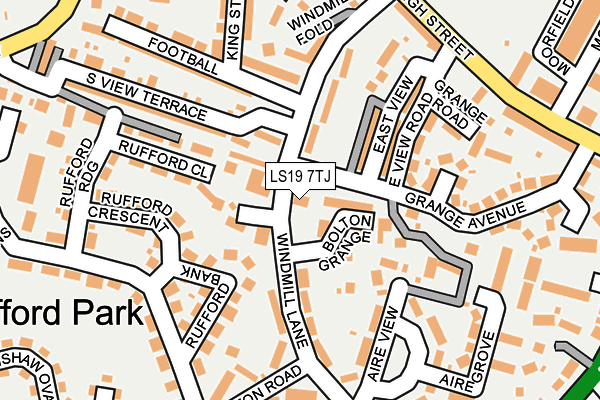 LS19 7TJ map - OS OpenMap – Local (Ordnance Survey)