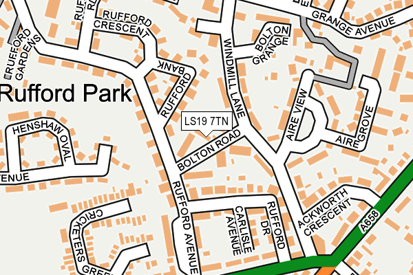 LS19 7TN map - OS OpenMap – Local (Ordnance Survey)