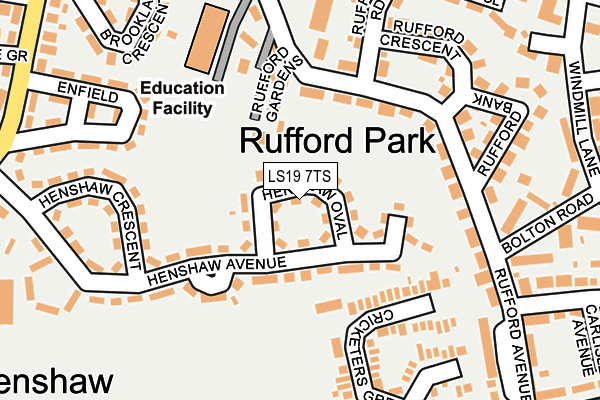 LS19 7TS map - OS OpenMap – Local (Ordnance Survey)