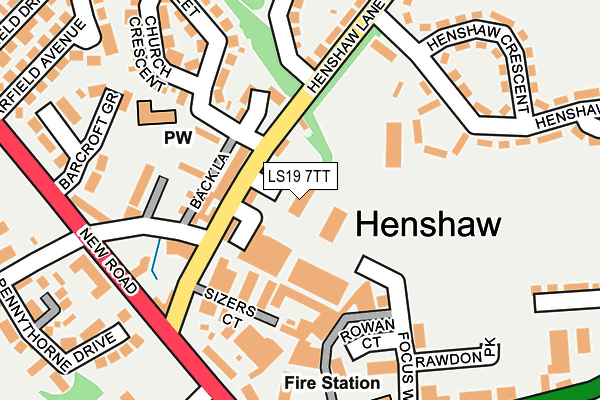 LS19 7TT map - OS OpenMap – Local (Ordnance Survey)