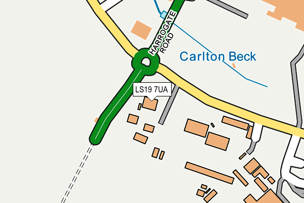 LS19 7UA map - OS OpenMap – Local (Ordnance Survey)