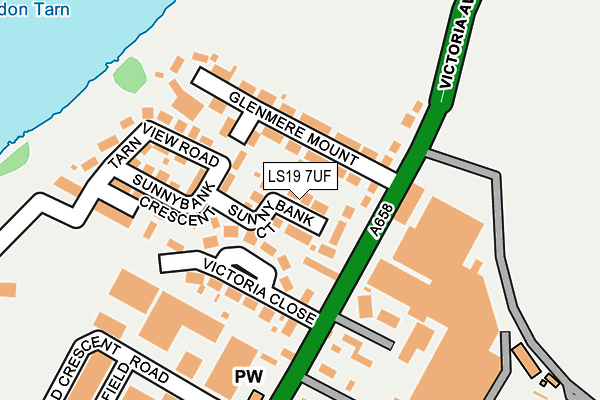LS19 7UF map - OS OpenMap – Local (Ordnance Survey)