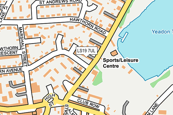 LS19 7UL map - OS OpenMap – Local (Ordnance Survey)