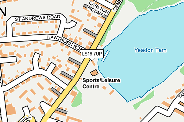 LS19 7UP map - OS OpenMap – Local (Ordnance Survey)