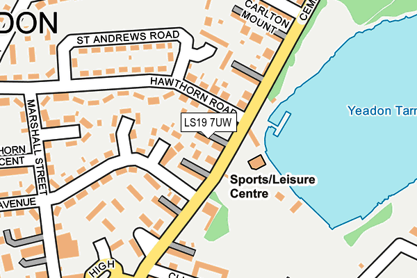 LS19 7UW map - OS OpenMap – Local (Ordnance Survey)