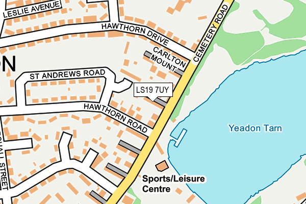 LS19 7UY map - OS OpenMap – Local (Ordnance Survey)