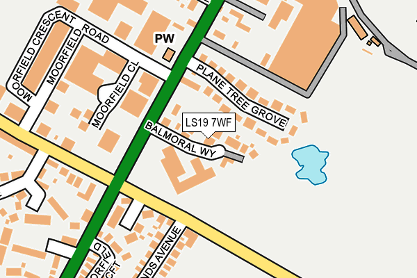 LS19 7WF map - OS OpenMap – Local (Ordnance Survey)