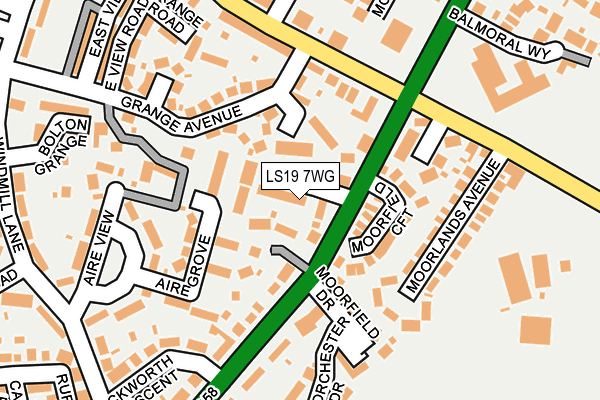LS19 7WG map - OS OpenMap – Local (Ordnance Survey)