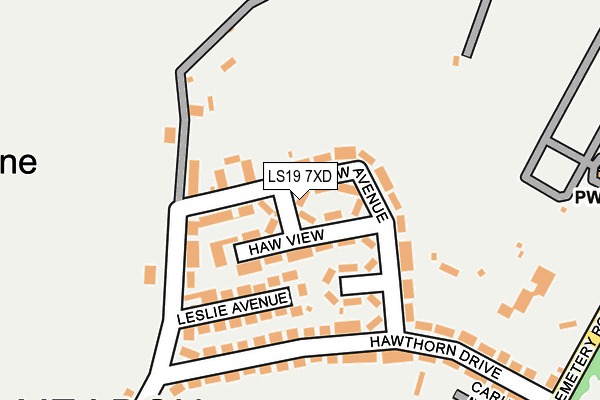 LS19 7XD map - OS OpenMap – Local (Ordnance Survey)