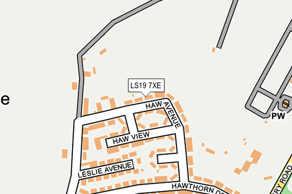 LS19 7XE map - OS OpenMap – Local (Ordnance Survey)