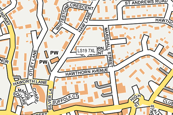 LS19 7XL map - OS OpenMap – Local (Ordnance Survey)