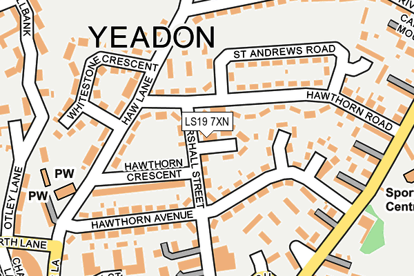 LS19 7XN map - OS OpenMap – Local (Ordnance Survey)