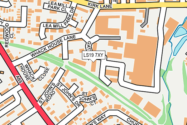LS19 7XY map - OS OpenMap – Local (Ordnance Survey)