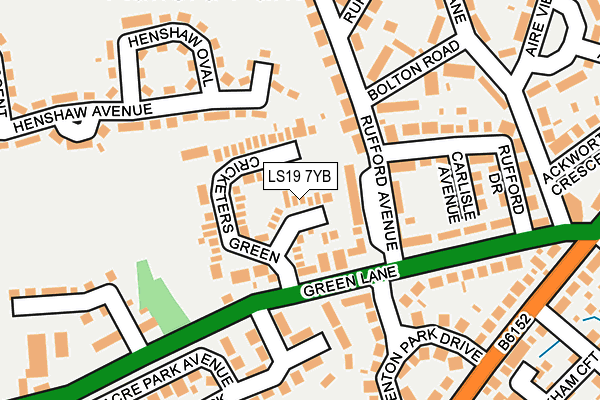 LS19 7YB map - OS OpenMap – Local (Ordnance Survey)