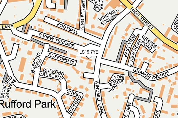 LS19 7YE map - OS OpenMap – Local (Ordnance Survey)