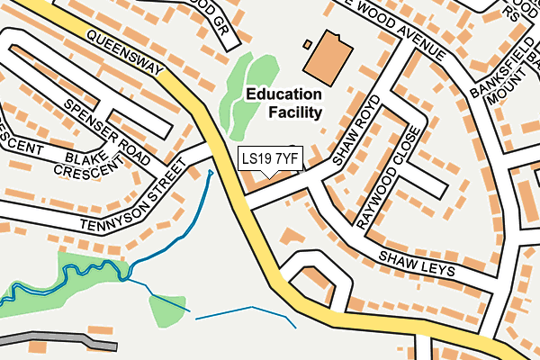 LS19 7YF map - OS OpenMap – Local (Ordnance Survey)