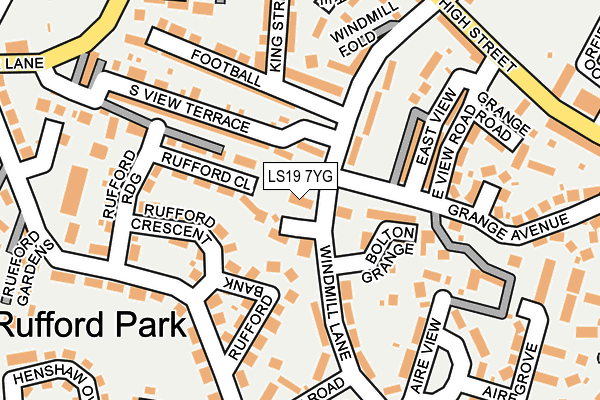 LS19 7YG map - OS OpenMap – Local (Ordnance Survey)