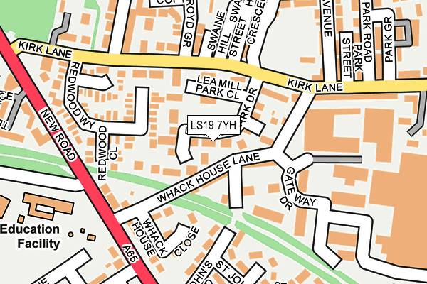 LS19 7YH map - OS OpenMap – Local (Ordnance Survey)